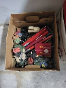 lot 207 image: 100-ct Mini Light Sets (2-Pack) - Christmas String Lights & Resin Bear Figurines