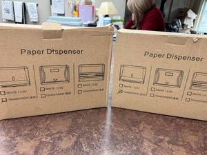 lot 228 image: Set of 2 Transparent Paper Dispensers