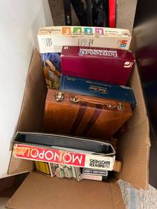 lot 240 image: Vintage Board Games Lot Monopoly, Life, Trivial Pursuit & More