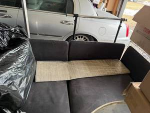 lot 267 image: Sectional Couch with Cushions - Great for Garage or Casual Use