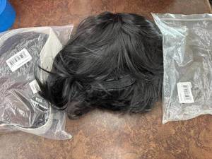 lot 290 image: Dark Brown Synthetic Wigs, Pack of 2