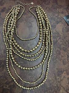 lot 286 image: R.J. Graziano Multi-Strand Gold-Tone Beaded Necklace