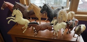 lot 32 image: Plastic Model Horses - Assorted Figurines Collection
