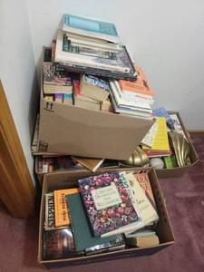 lot 98 image: Assorted Books in Boxes - Hardcover & Paperback Titles Collection
