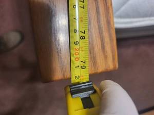 lot 102 image: Bed Frame Oak Wood with Headboard & Footboard - Slat Design