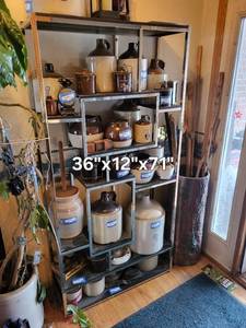 lot 164 image: geometric Shelving Unit - 36 W x 12 D x 71 H