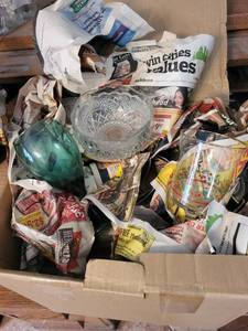 lot 178 image: box of misc. Crystal Glassware Set