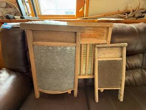 lot 227 image: Vintage Wooden Radiator Covers - Curved Front Panel & Grille, 3-Piece Set