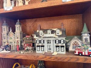 lot 330 image: Department 56 Christmas Village Snow Village Original Snow Village & Home Town Series (Lot of 5)