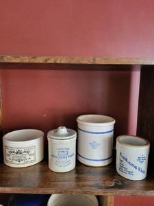 lot 147 image: Kaukauna Klub Ceramic Mustard Jars - Not Cooked Never Heated (Lot of 4)