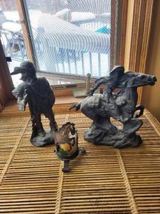 lot 294 image: Cowboy on Horse Figurines (Lot of 2)