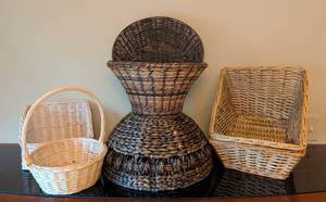 lot 231 image: DR - Decorative Woven Baskets - 4-Piece Set