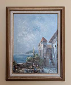 lot 53 image: UL - Rossini-Framed Seascape Painting
