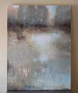 lot 75 image: UL - Large Abstract Canvas Print - 30 x 40 in - Textured Finish