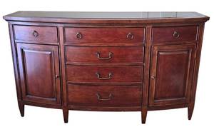 lot 1K image: LR - Buffet Sideboard - Better Homes & Gardens by Universal Furniture, Leather Top