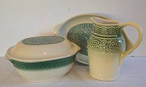 lot 79K image: K - Longaberger Pottery Pitcher & Casserole Set