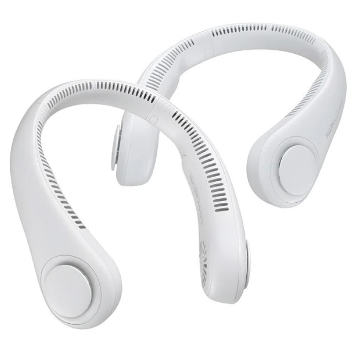 lot 316 image: JISULIFE Neck Fan, 2-pack White