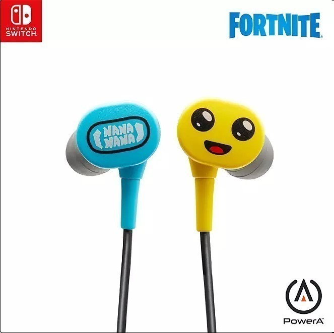 lot 323 image: NEW PowerA FORTNITE Themed Wired Earbuds - Yellow