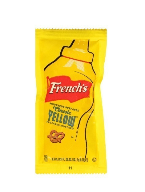 lot 158 image: Frenchs Classic Yellow Mustard 500 Count 7g Bags