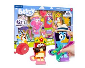 lot 199 image: NEW Bluey Wooden Magnetic Playset