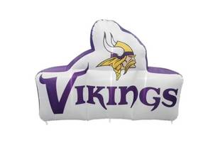 lot 204 image: Minnesota Vikings NFL Logo Brands 7 ft x 10 ft Oversized Team Inflatable