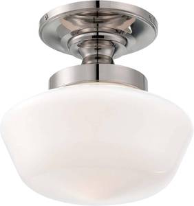 lot 206 image: Minka Lavery 2255-613 1 Light 11.25 Height Semi-Flush Ceiling Fixture in Polish