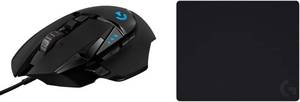 lot 232 image: NEW Logitech G502 HERO High Performance Gaming Mouse with HERO 25K Sensor, RGB, 11 Programmable Buttons, Adjustable Weights, Onboard Memory, Tilt Wheel, and G240 Cloth Gaming Mouse Pad Bundle, Black