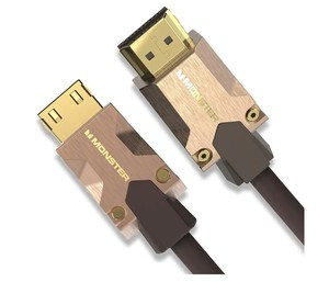lot 233 image: Monster - M-Series Certified Premium HDMI Cable 2.0, Features 4K Ultra HD at 60Hz Refresh Rate, Duraflex, 25 Gbps - 9.8 ft - Gold