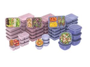 lot 235 image: Bentgo Prep 90-Piece Food Storage Set - Dusky Fields