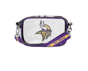 lot 274 image: NEW Foco Brands Minnesota Vikings Clear Crossbody Bag