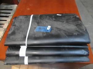 lot 326 image: NEW Vinyl Tarp - 16 x 48  Black  White Vinyl tarp - 7 oz. Lightweight Duty - MINOR DEFECTS