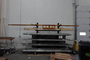 lot 405 image: Commercial Steel Cantilever Storage Rack