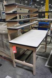 lot 306 image: Heavy Duty Workstation with Shelves