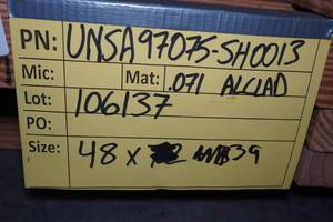 lot 440 image: 7075-0 Sheet Metal - .071