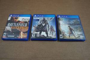 lot 51 image: 3 PlayStation 4 Game - Battlefield, Destiny, Assasins Creed