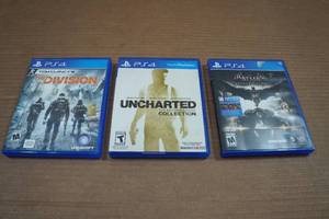 lot 53 image: 3 PlayStation 4 Games - The Division, Uncharted, Batman