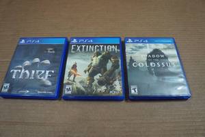 lot 54 image: 3 PlayStation 4 Games - Thief, Extinction, Shadow of the Colossus