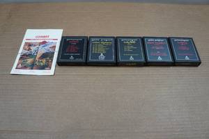 lot 64 image: Vintage Atari 2600 Games - Combat, Video Olympics, Indy 500, Space Invaders, Bowling