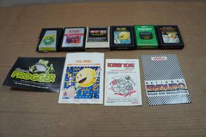 lot 66 image: Vintage Atari 2600 Games - Frogger, ET, Donkey Kong, Pac-Man, Enduro