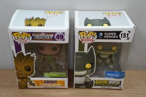 lot 74 image: 2 Pop Vinyl Figurines - Groot & Killer Croc