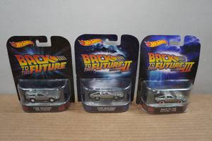 lot 163 image: 3 Hot Wheels Back to the Future Series Deloreans