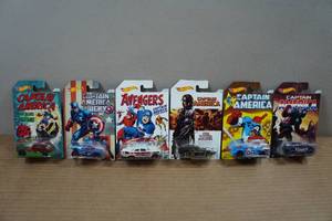 lot 191 image: 6 Hot Wheels Marvel Series