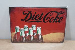 lot 223 image: Novelty Metal Sign - Diet Coke
