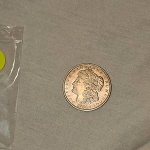 lot 6 image: 1921 Morgan  Dollar $1 AU, Very Nice