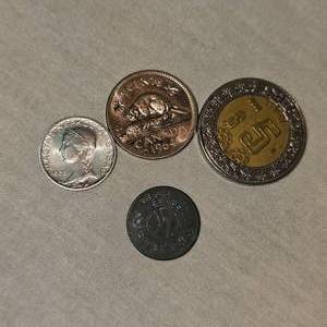 lot 30 image: Lot of 4 Foreign Coins