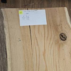 lot 48 image: Live Edge Oak, 2 Thick, 13-17 Wide, 52 Long