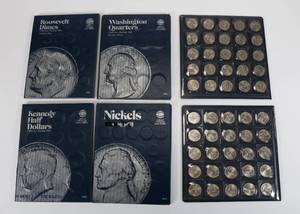 lot 26 image: Half Dollar, Quarter, Dime, and Nickel Books Lot