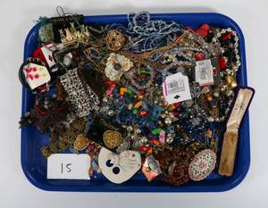 lot 15 image: Large Costume Jewelry Lot - Bracelets, Earrings, Necklaces