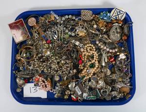 lot 13 image: Large Costume Jewelry Lot - Bracelets, Earrings, Necklaces