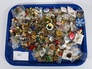 lot 60 image: Large Lot of Miscellaneous Pins - Various Styles and Themes